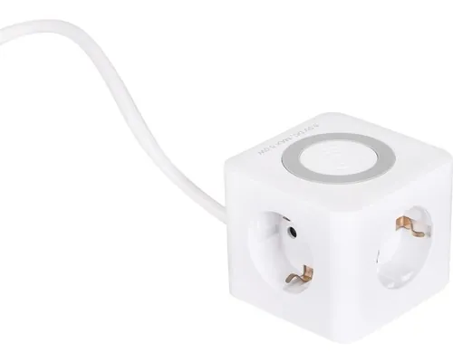 Prelungitor electric Q-Link Powercube 3 prize + 3x USB + încărcare wireless, cablu 1,5m 3680W, alb buc