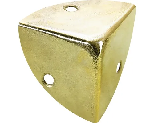 Colțar exterior de protecție Hettich 45x45x45 mm, pentru cutii de lemn, oțel alămit, pachet 25 bucăți pac