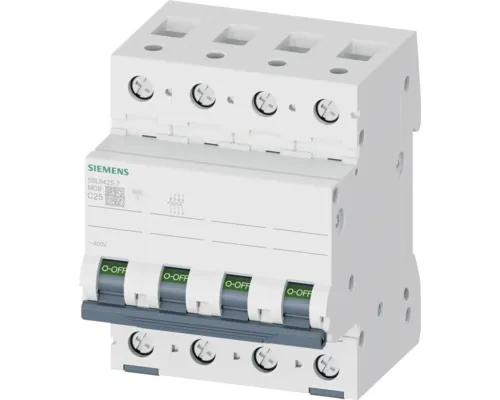 Întreruptor automat Siemens MCB 4P 25A 6kA, curbă C buc