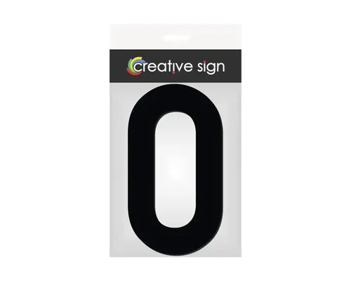 Număr casă „0” 11x20cm, din plexiglas negru buc