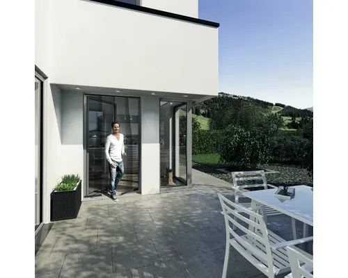 Perdea lamele din plasă de țânțari pentru ușă Windhager Easy PLUS antracit 120x250 cm buc