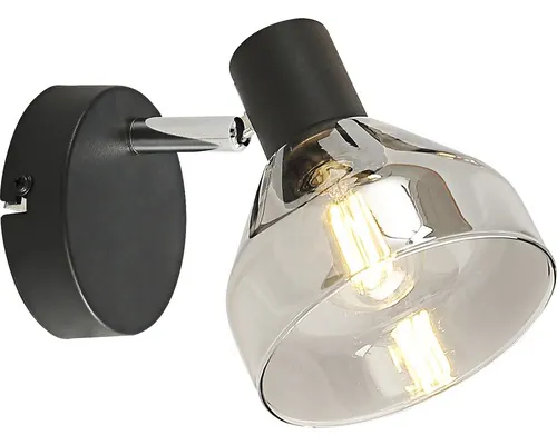 Spot aplicat Intim E14 max. 1x40W, negru/fumuriu buc