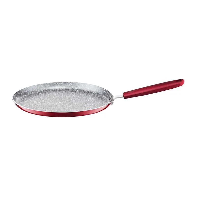 Tigaie clatite aluminiu, acoperire qualum basic jasper, rosu, 25 cm