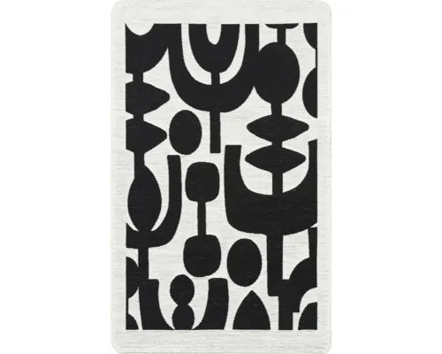 Covor modern Bakero Arya Neo 07 alb/negru 75x120 cm buc