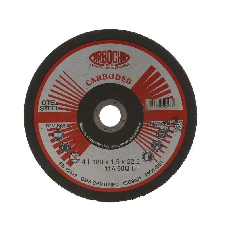 Disc debitare otel, Carbochim 11A60Q4B, 180 x 22.2 x 1.5 mm buc