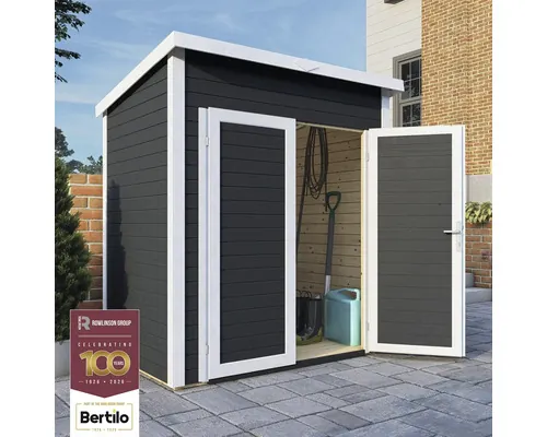 Magazie grădină Bertilo Timmo 1 pentru unelte cu podea 181x121 cm antracit buc