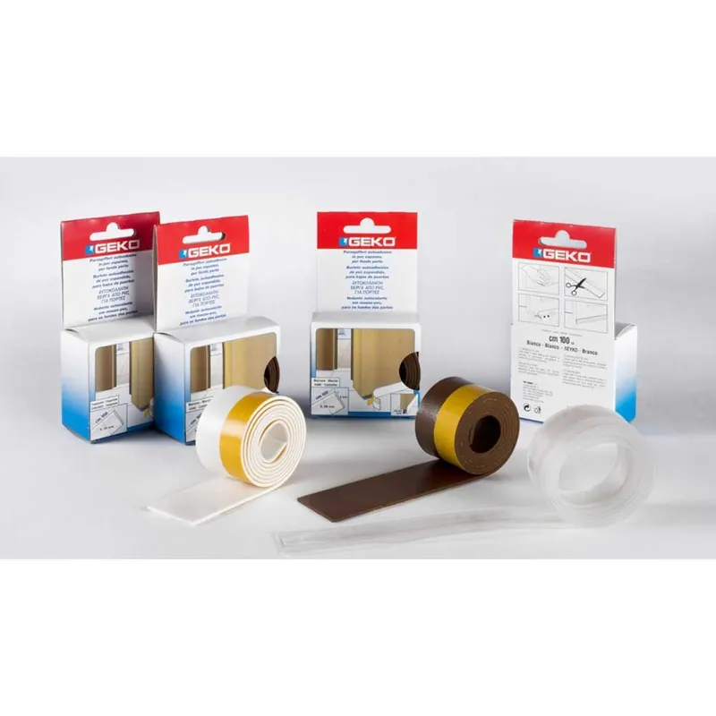 Prag izolator adeziv din spuma PVC Geko soft 1m, latime 3,8cm-alb