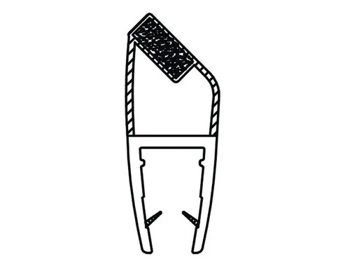 Cheder magnetic Sanotechnik pentru cabine duș dreptunghiulare 4mm (2 buc)