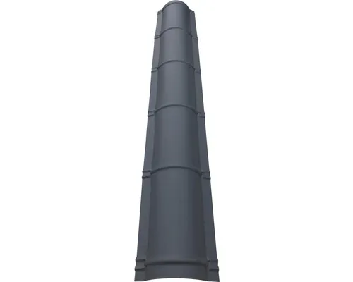 Coamă nervurată PRECIT pentru țiglă metalică 0,4x245x2000 mm gri mat buc