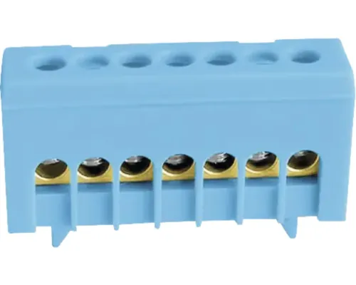 Bară terminală Noark, acoperită, clemă plastic cu montaj pe șină 7x16mm2 buc
