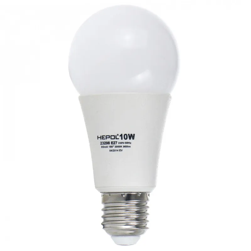 Bec LED Hepol clasic A60 E27 10 W 850 lm lumina calda 3000 K buc