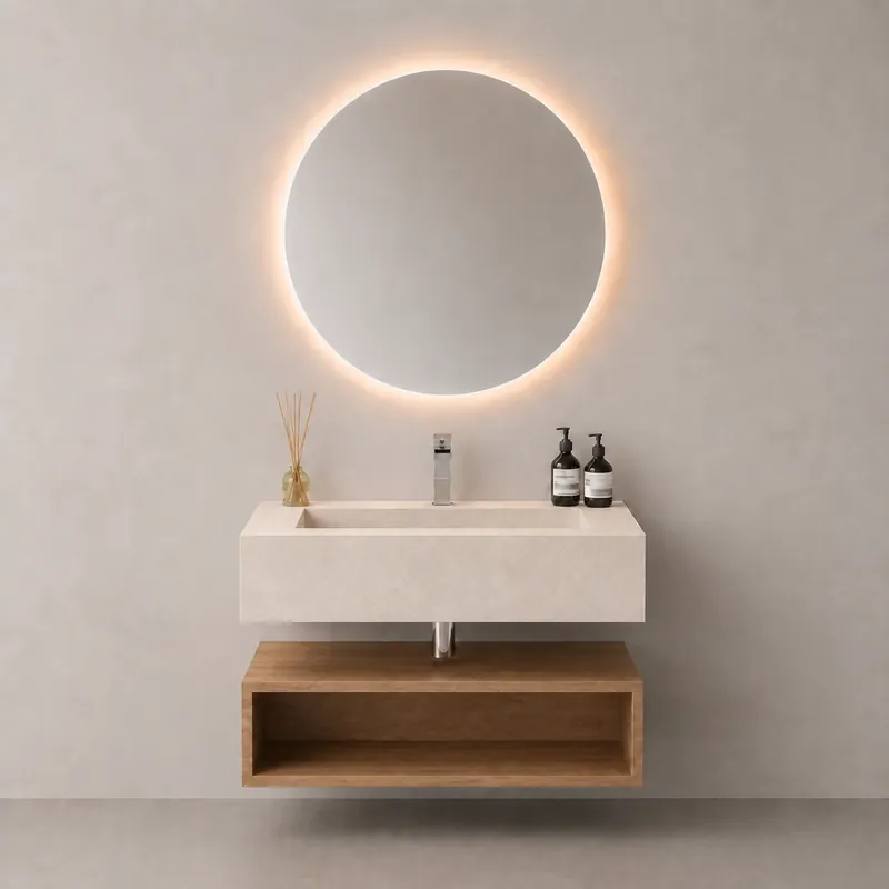 LAVOAR DIN CERAMICA SL STORM CREAM (PRC), 80X47X20 CM