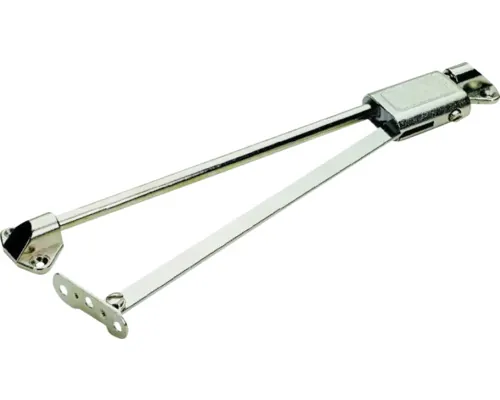 Limitator articulat cu frână Hettich 350mm max. 90°, oțel nichelat, pentru uși de mobilier cu deschidere în jos buc