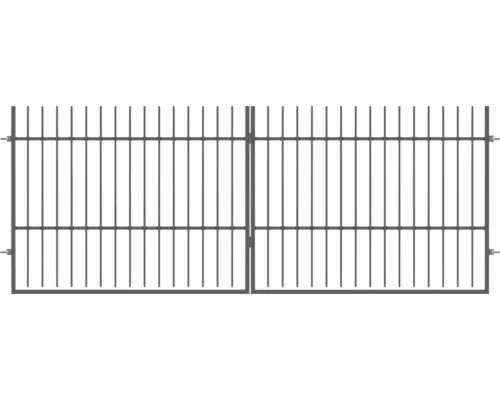 Poartă metalică dublă automatizată Polbram Moreni 150x400 cm antracit buc