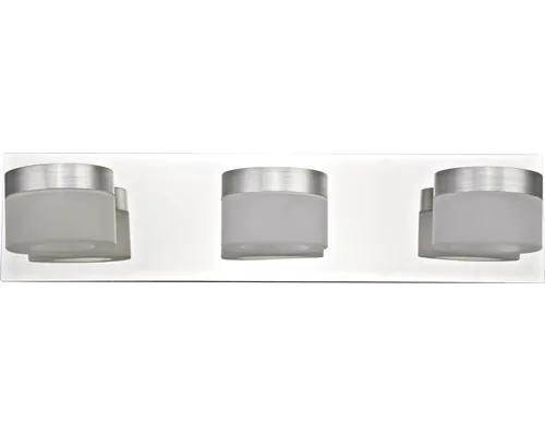 Aplică baie de perete crom cu LED integrat Flair Kynosural 3x6,3W 630 lumeni IP44 buc