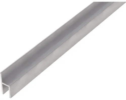 Profil aluminiu tip „h” Alberts 26x11x1,5 mm, lungime 1m, argintiu, eloxat buc