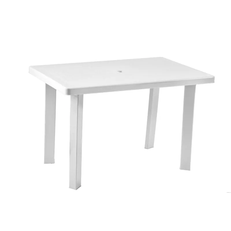 Masa dreptunghiulara pentru gradina Garden, plastic 110x70x70 cm, alba