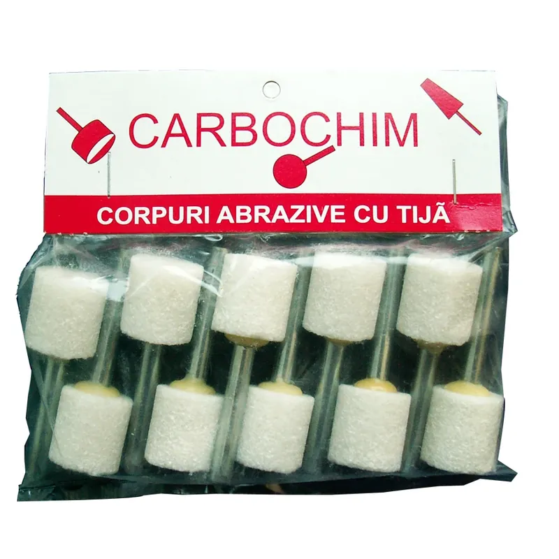 Piatra abraziva pentru slefuit metale, Carbochim V2EC, 8 x 10 x 3 x 25 mm set