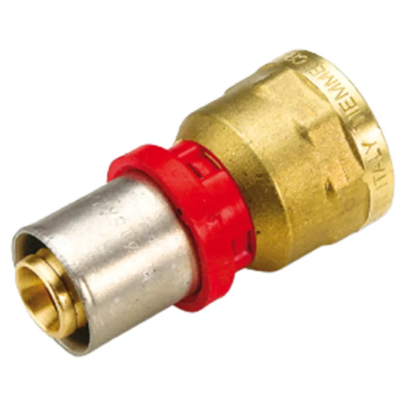 Racord presare drept PF2 Tiemme, alama, filet interior, D 26.3 mm x 1" buc