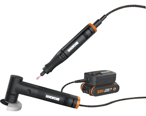 Set Worx MakerX WX990 polizor unghiular WX741L și unealtă multifuncțională WX739.9, incl. încărcător și 1 acumulator 2Ah buc