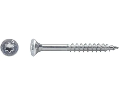 Șuruburi pentru lemn cu cap înecat Torx Dresselhaus JD-Plus 4x45mm oțel zincat 500 piese pac