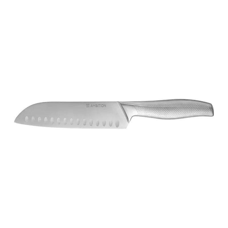 Cutit Santoku, otel inoxidabil, argintiu, 17.5 cm, acero