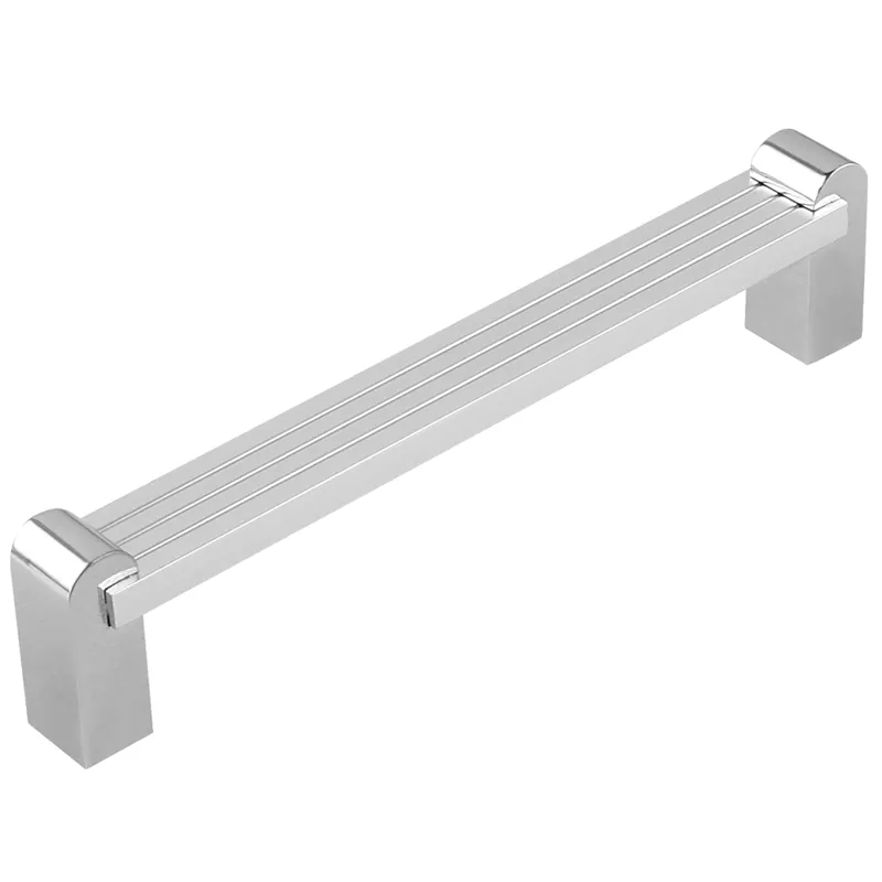 Maner mobila cu terminatii din aluminiu, FA 23082, crom/ crom mat, 192 mm
