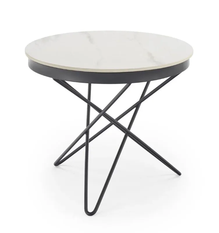 MASA MERA 2 C.TABLE, WHITE MARBLE / BLACK
