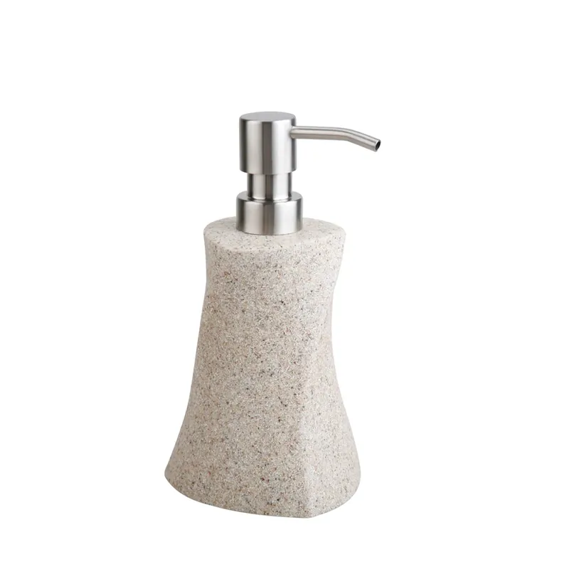 Dozator sapun lichid Kadda Sahara BPO-0303A, polirasina, finisaj piatra, 350 ml