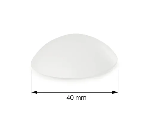 Opritor de ușă autoadeziv Tarrox Ø40mm plastic alb pachet 2 bucăți