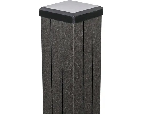 Stâlp gard BPC GroJa Merano 7x7x300 cm antracit incl. capac buc
