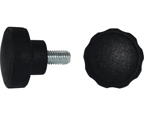 Șuruburi metrice Dresselhaus 6x14 mm Ø32,5mm oțel & plastic negru, 20 bucăți, pentru înfiletare manuală pac