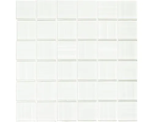 Mozaic piscină sticlă XCM BC 884 alb lucios 29,8x29,8 cm buc