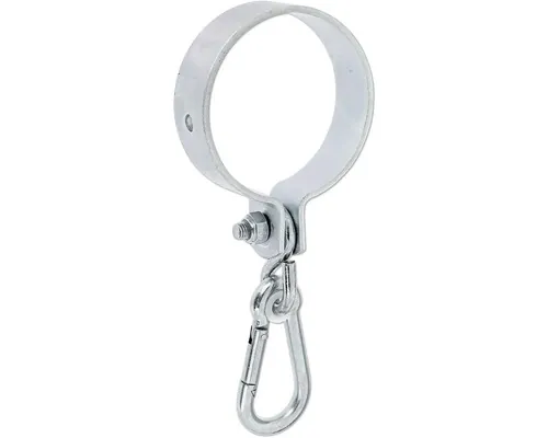 Colier rotund cu carabinieră Alberts Ø100mm, pentru leagăne & balansoare, oțel zincat galben buc