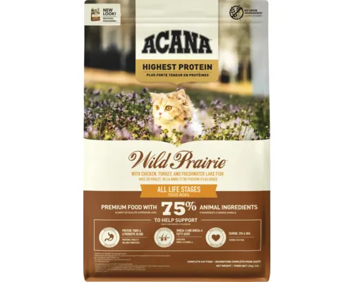 Hrană uscată pentru pisici ACANA Wild Prairie cu pasăre curte și pește sălbatic fără cereale 1,8 kg buc