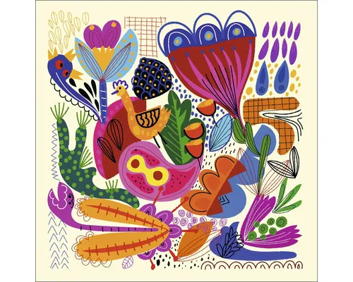 Tablou sticlă Pure Living Animals And Flowers 20x20 cm buc