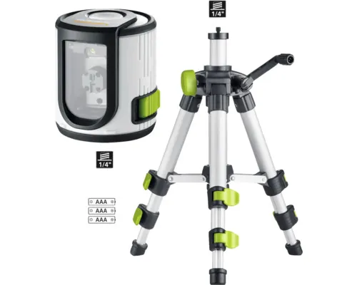 Nivelă cu laser Laserliner, linii în cruce fascicul verde buc