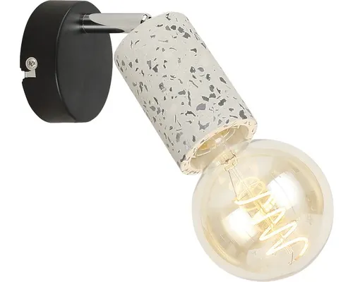 Spot aplicat Klausen Simply E27 max. 1x40W, negru/gri beton buc