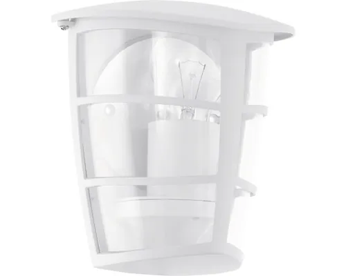 Aplică exterior felinar Eglo Aloria E27 max. 1x60W IP44, aluminiu/alb buc