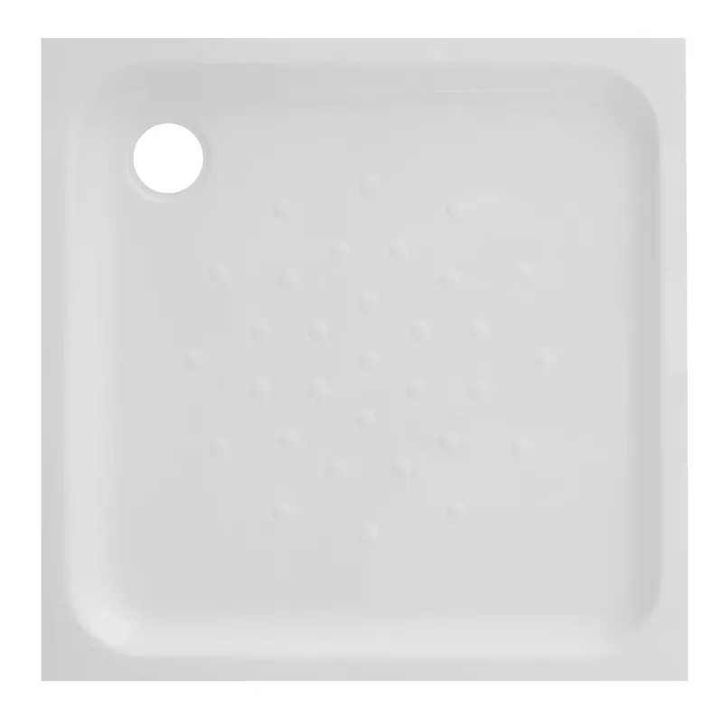 Cadita dus patrata Martplast Mexic, acril, alb, 90 x 90 x 17 cm buc