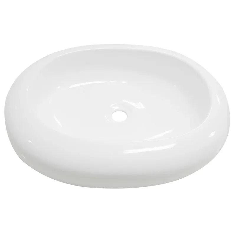 Lavoar baie, Kadda AB57 - V5, montaj pe blat, alb, oval, 56 cm buc