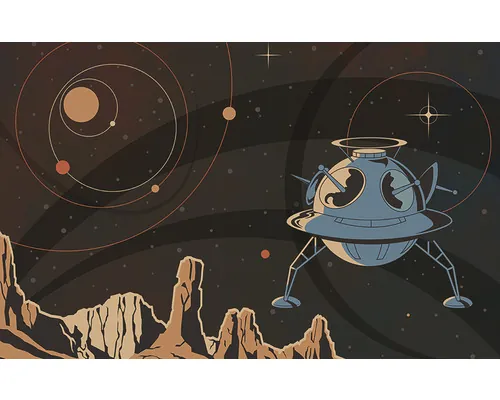 Tablou canvas PT6085 Space Rocket 60x90 cm buc