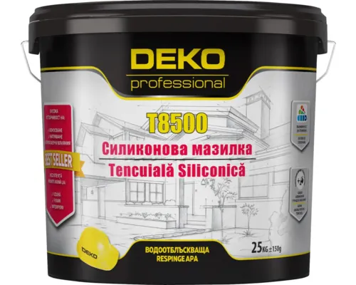 Tencuială decorativă siliconică Deko Professional T8500 R25 TRA 25 kg buc