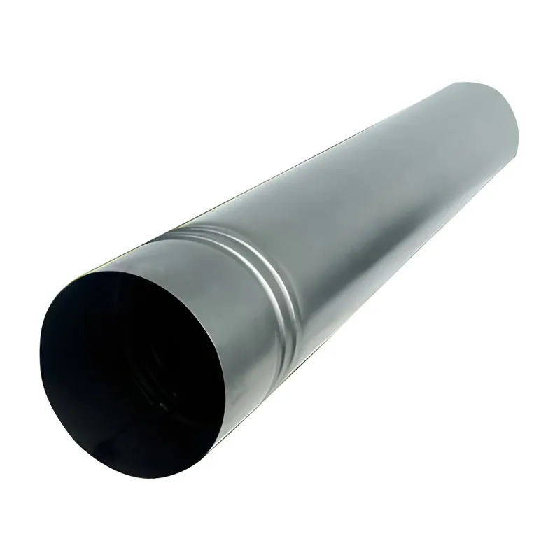Burlan evacuare fum, tabla decapata, D 150 mm, L 1000 mm, gri natur buc