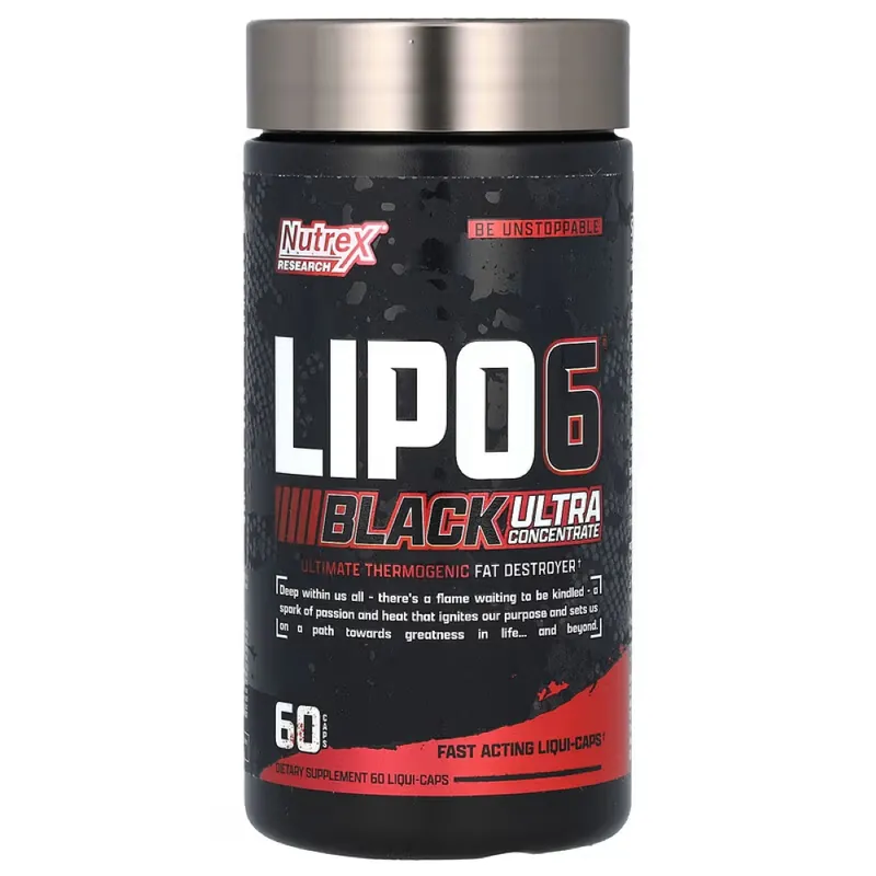 Supliment pentru arderea grasimilor Lipo 6 Black Ultra Concentrate, 60 capsule, Nutrex