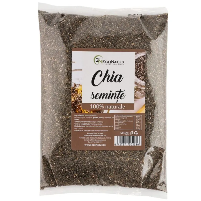 Seminte de chia, 500 g, Econatur