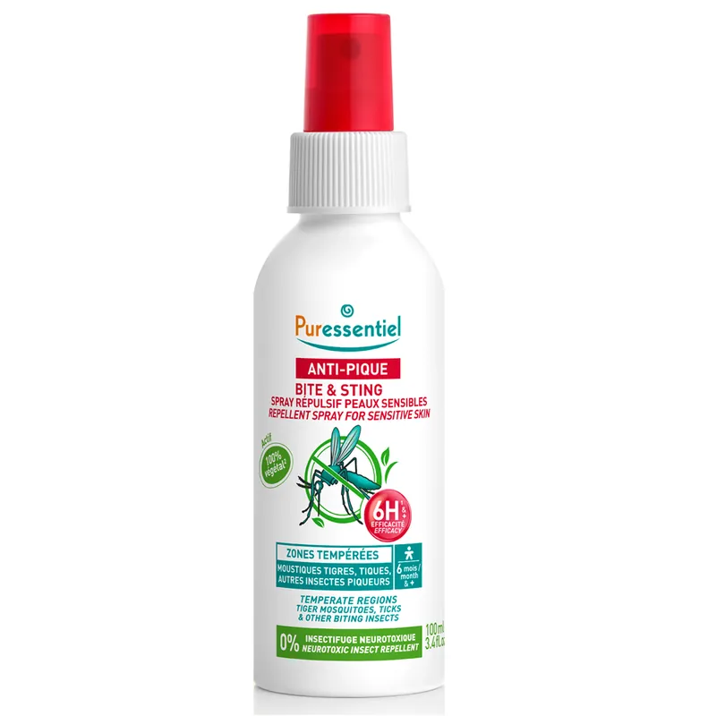 Spray repelent piele sensibila Bite & Sting, 100 ml, Puressentiel