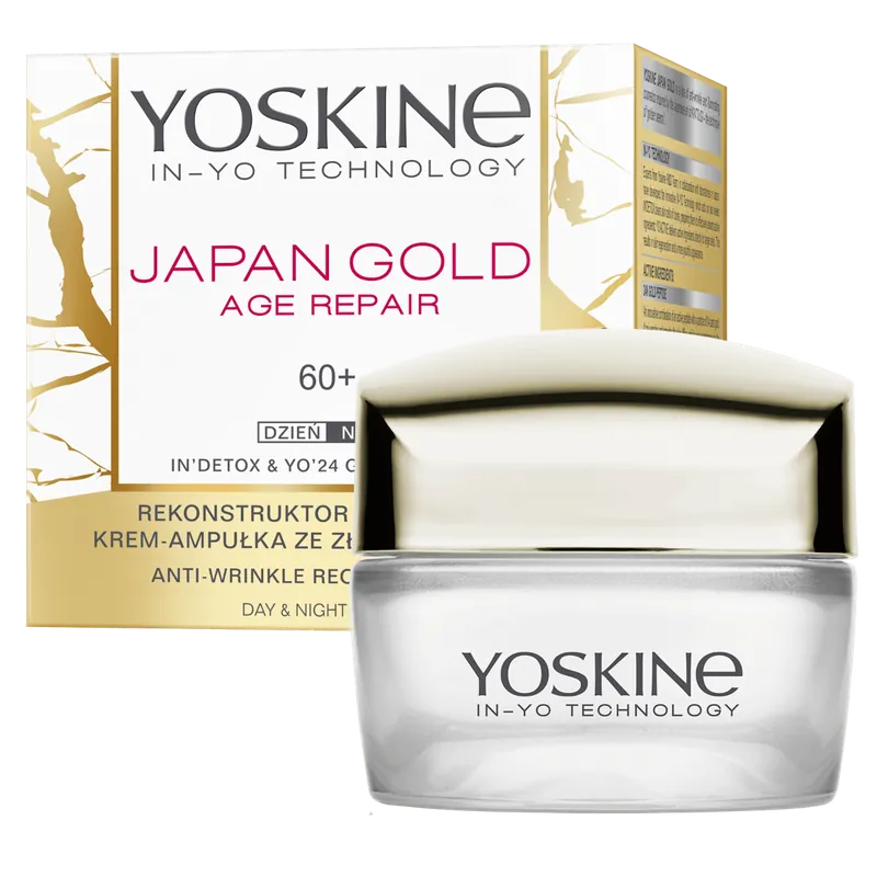Crema de fata reparatoare antirid de zi si de noapte Japan Gold 60+, 50ml, Yoskine