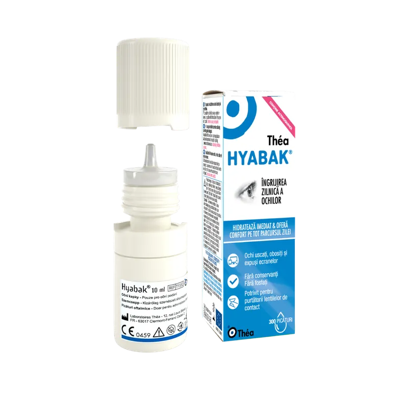 Hyabak solutie oftalmica 0.15%, 10 ml, Thea
