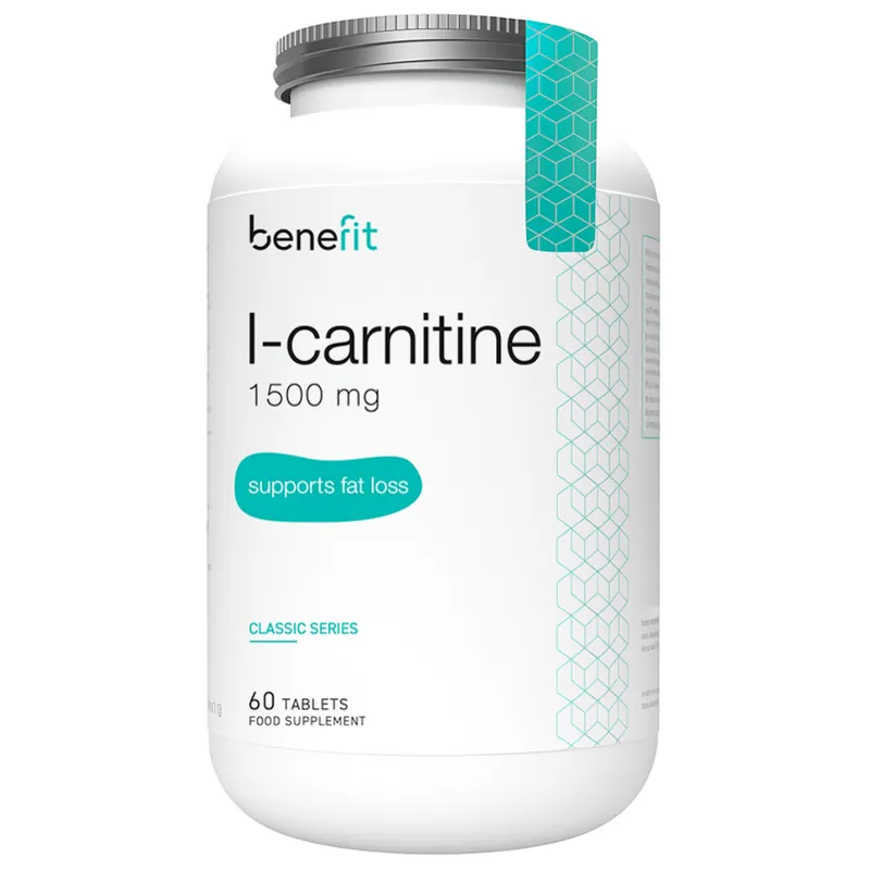 L-Carnitina Classic Series, 1500 mg, 60 tablete, Benefit Nutrition